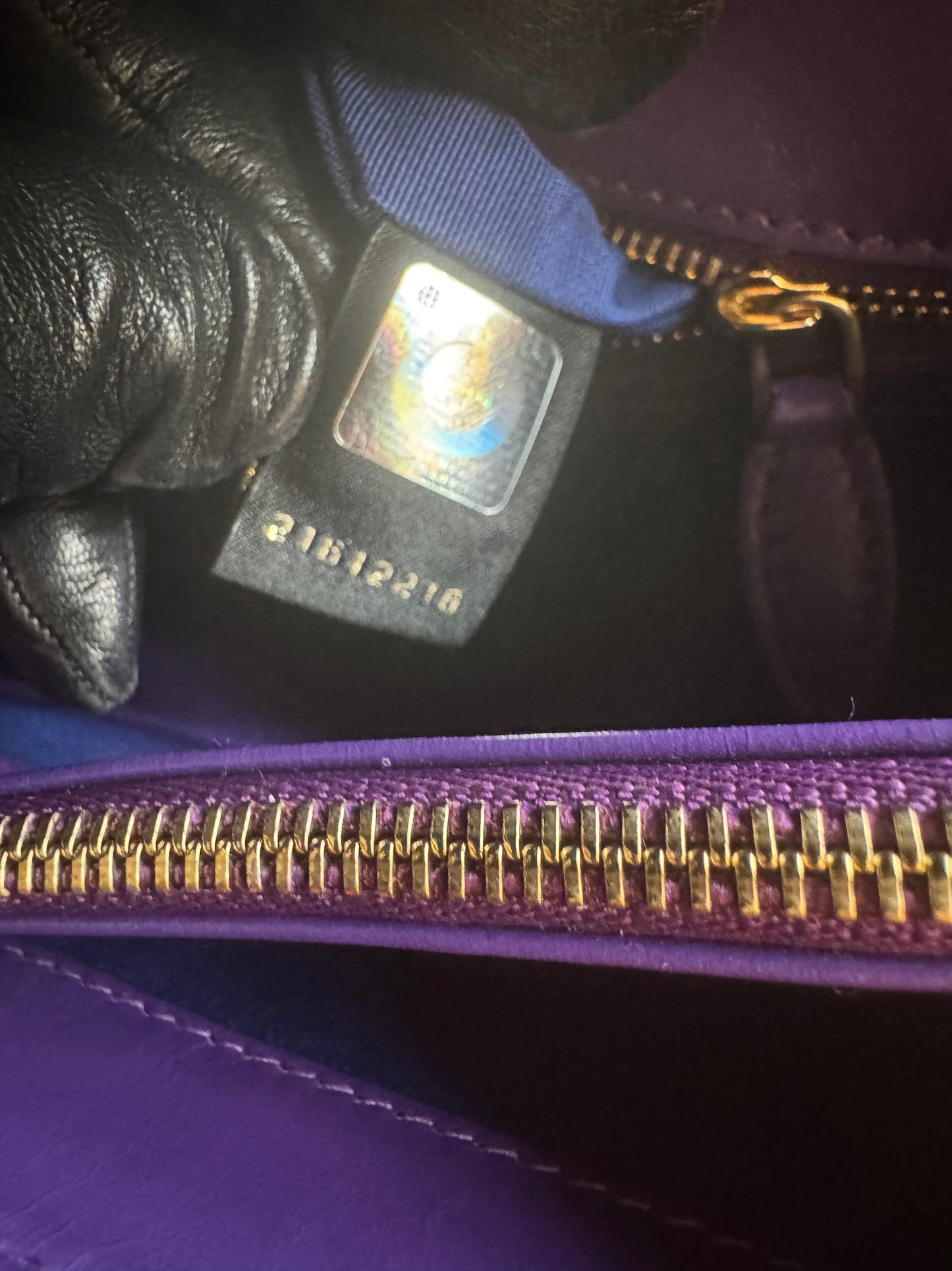 Bulgari Serpenti Shoulder Bag – Purple & Stingray Detail
