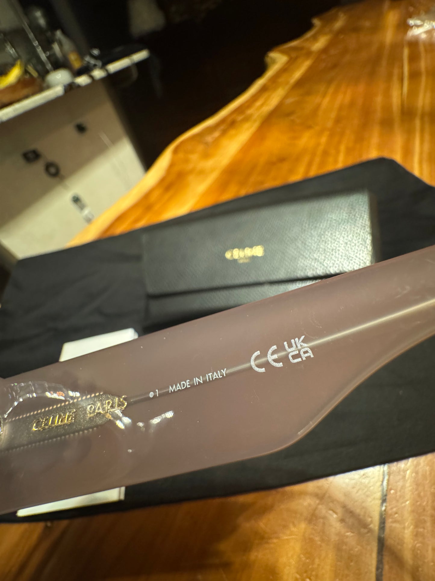 Céline Oversized Cat-Eye Sunglasses – pinkish Acetate – Full Set