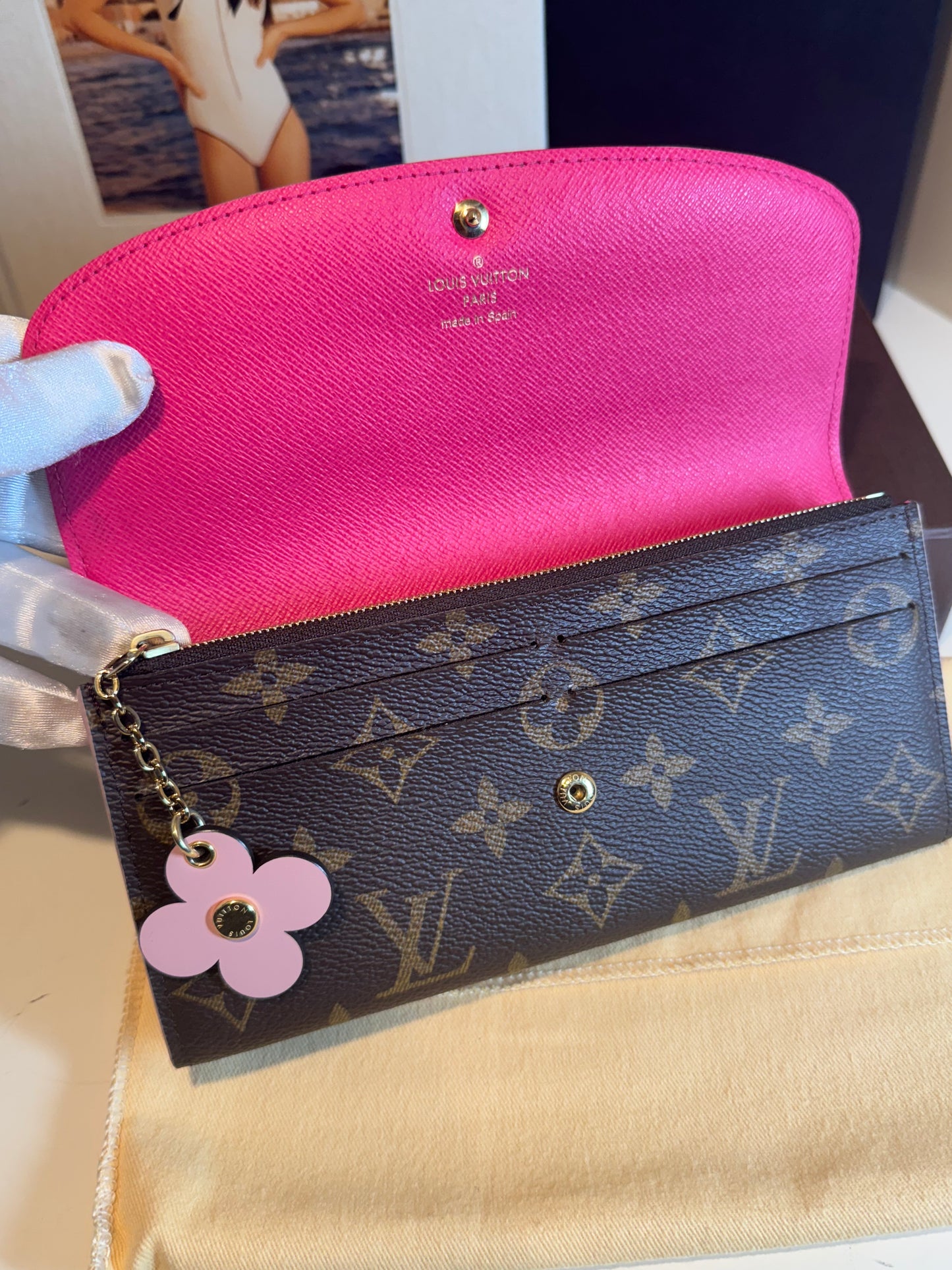 Louis Vuitton Monogram Emily Flower
Pink Long Wallet