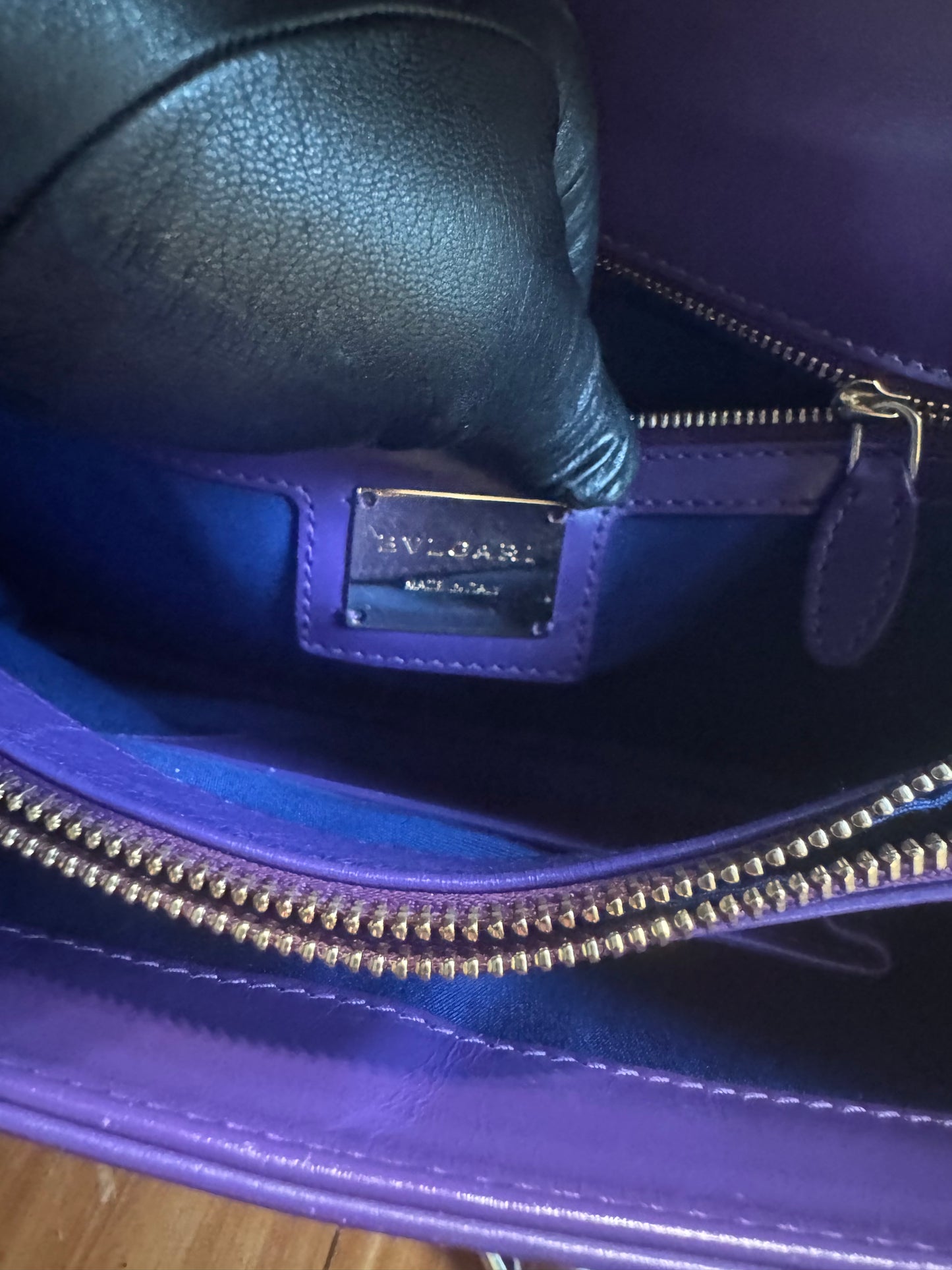 Bulgari Serpenti Shoulder Bag – Purple & Stingray Detail