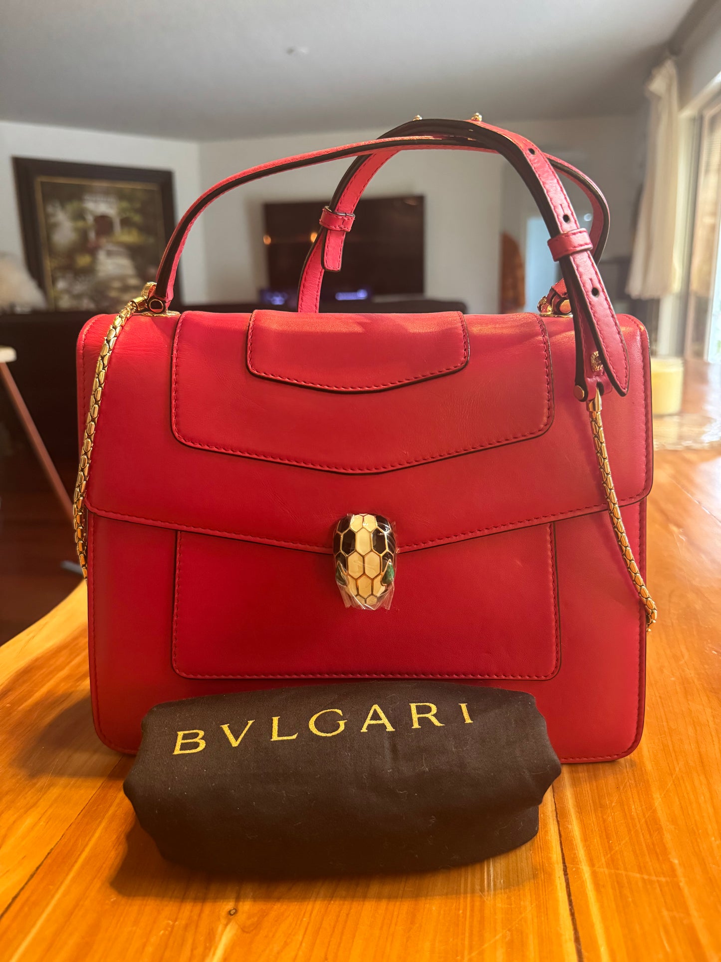 Bulgari Serpenti Forever Top Handle Bag , Fuchsia Elegance