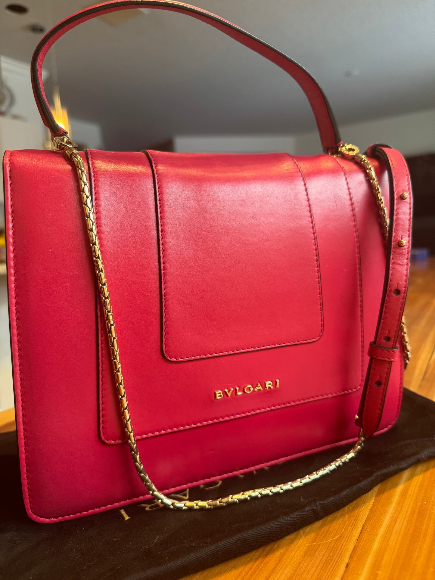 Bulgari Serpenti Forever Top Handle Bag , Fuchsia Elegance