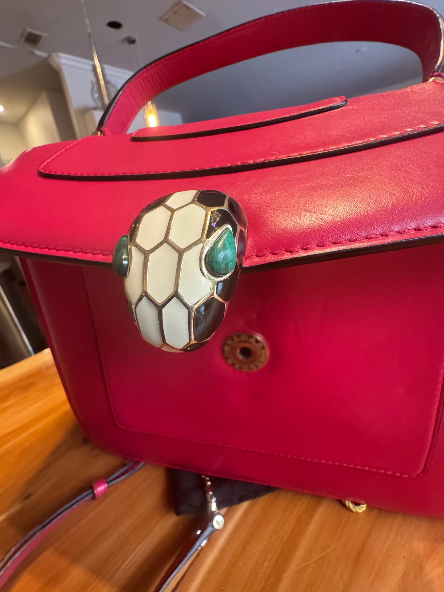 Bulgari Serpenti Forever Top Handle Bag , Fuchsia Elegance