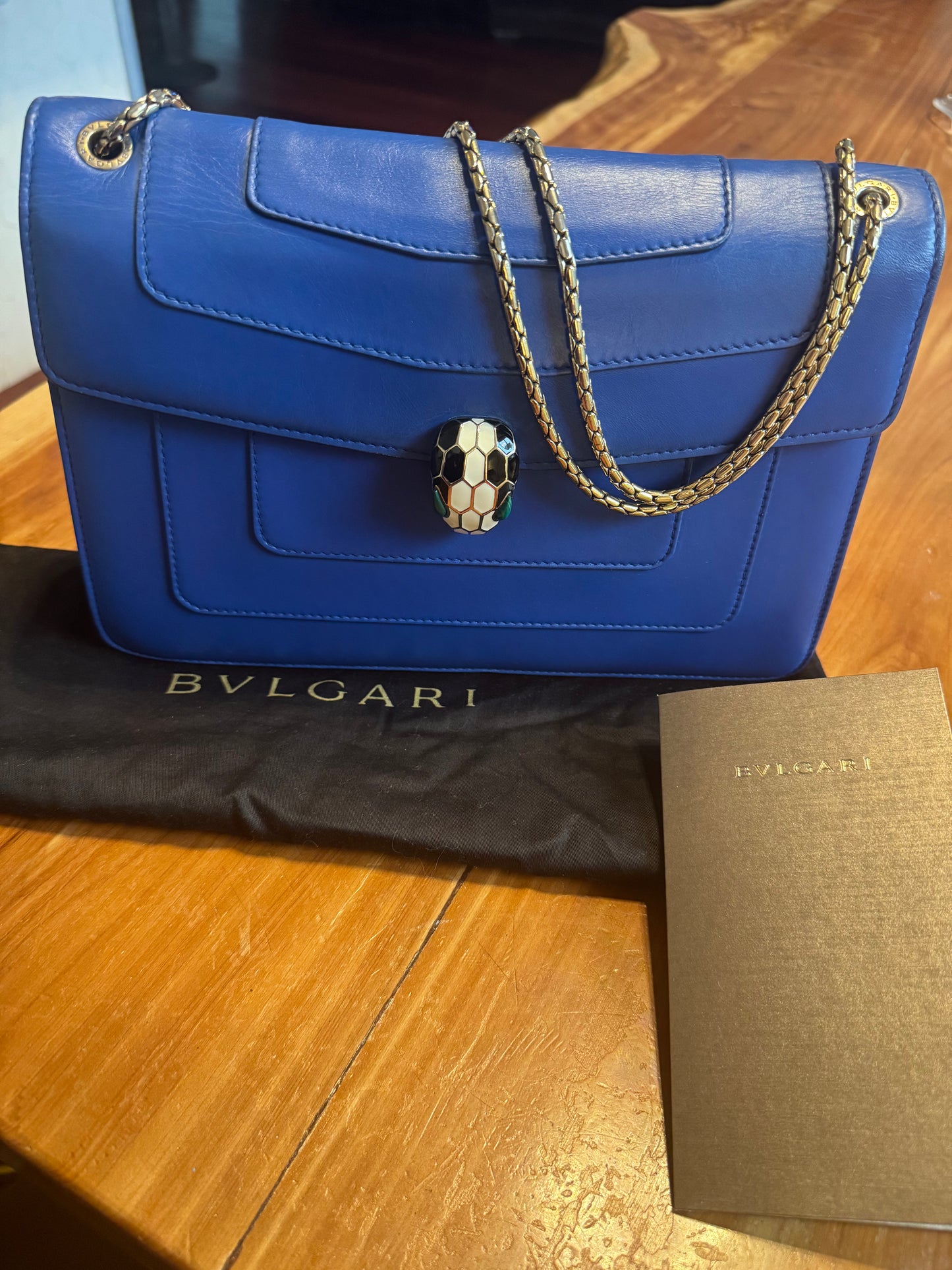 Bulgari Serpenti Forever Shoulder Bag Royal Blue