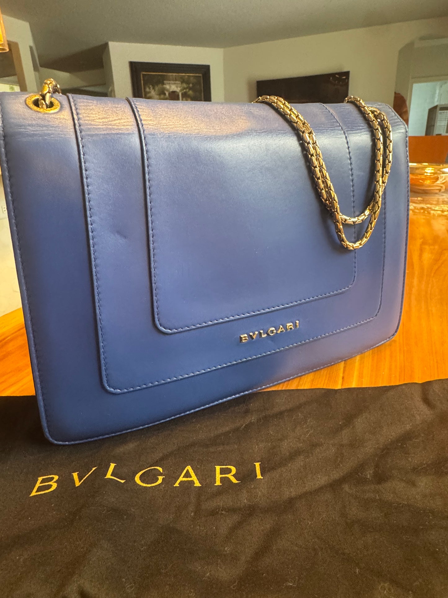 Bulgari Serpenti Forever Shoulder Bag Royal Blue
