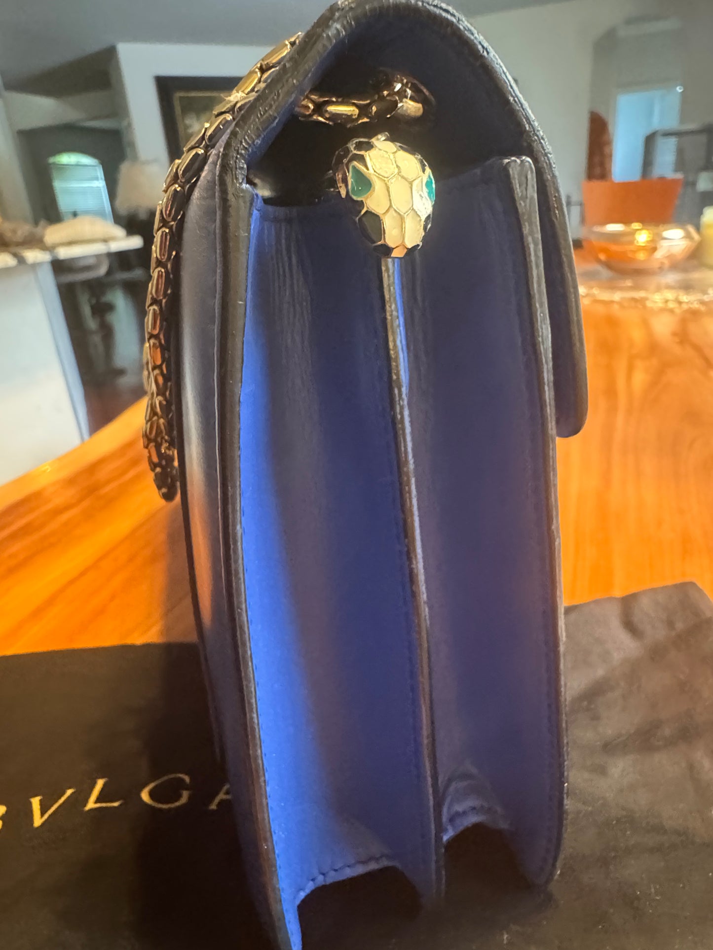 Bulgari Serpenti Forever Shoulder Bag Royal Blue