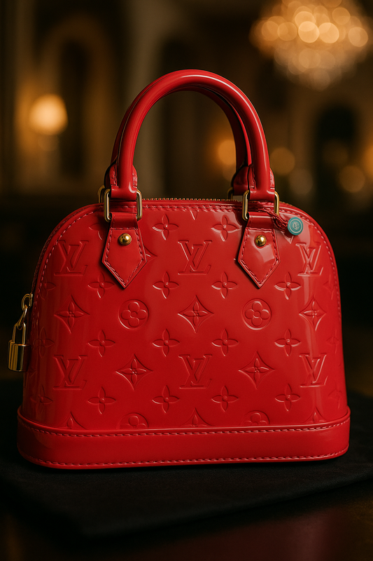 Louis Vuitton Alma BB – Vernis Leather (Coral/Pink)