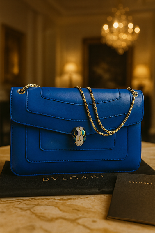 Bulgari Serpenti Forever Shoulder Bag Royal Blue