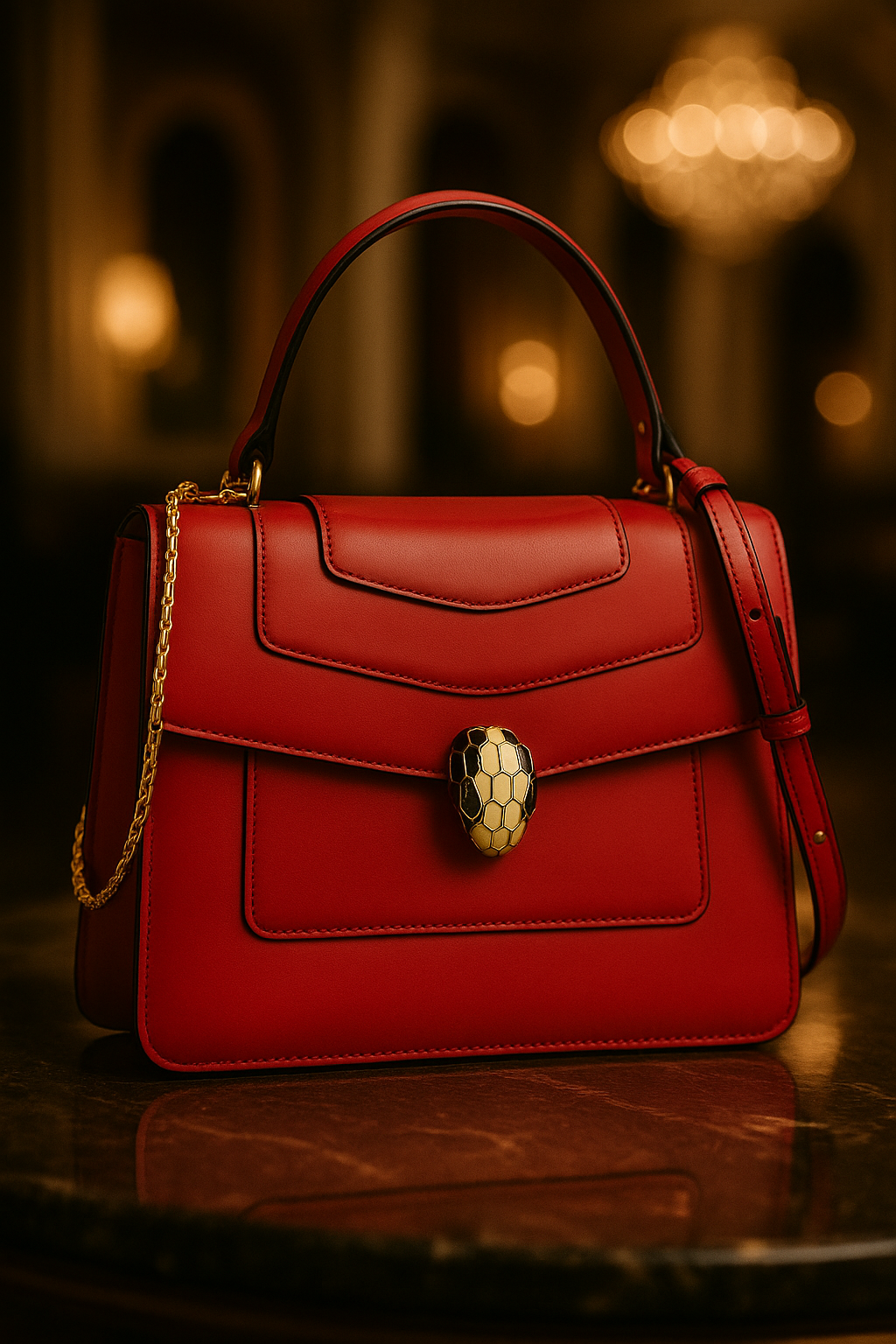 Bulgari Serpenti Forever Top Handle Bag , Fuchsia Elegance