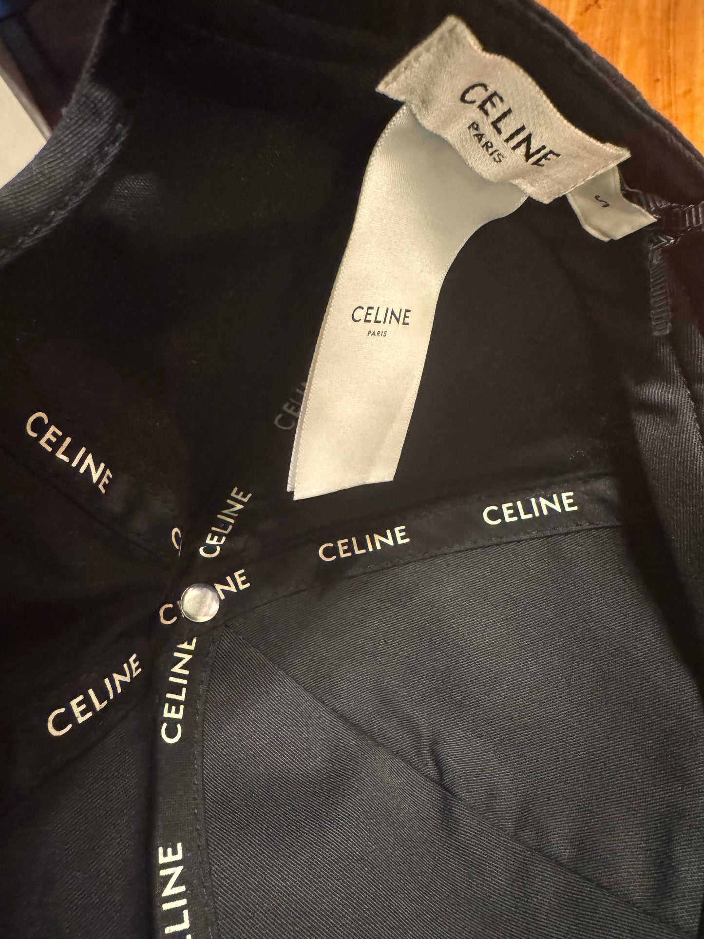 CELINE Paris black baseball cap size s adjustable