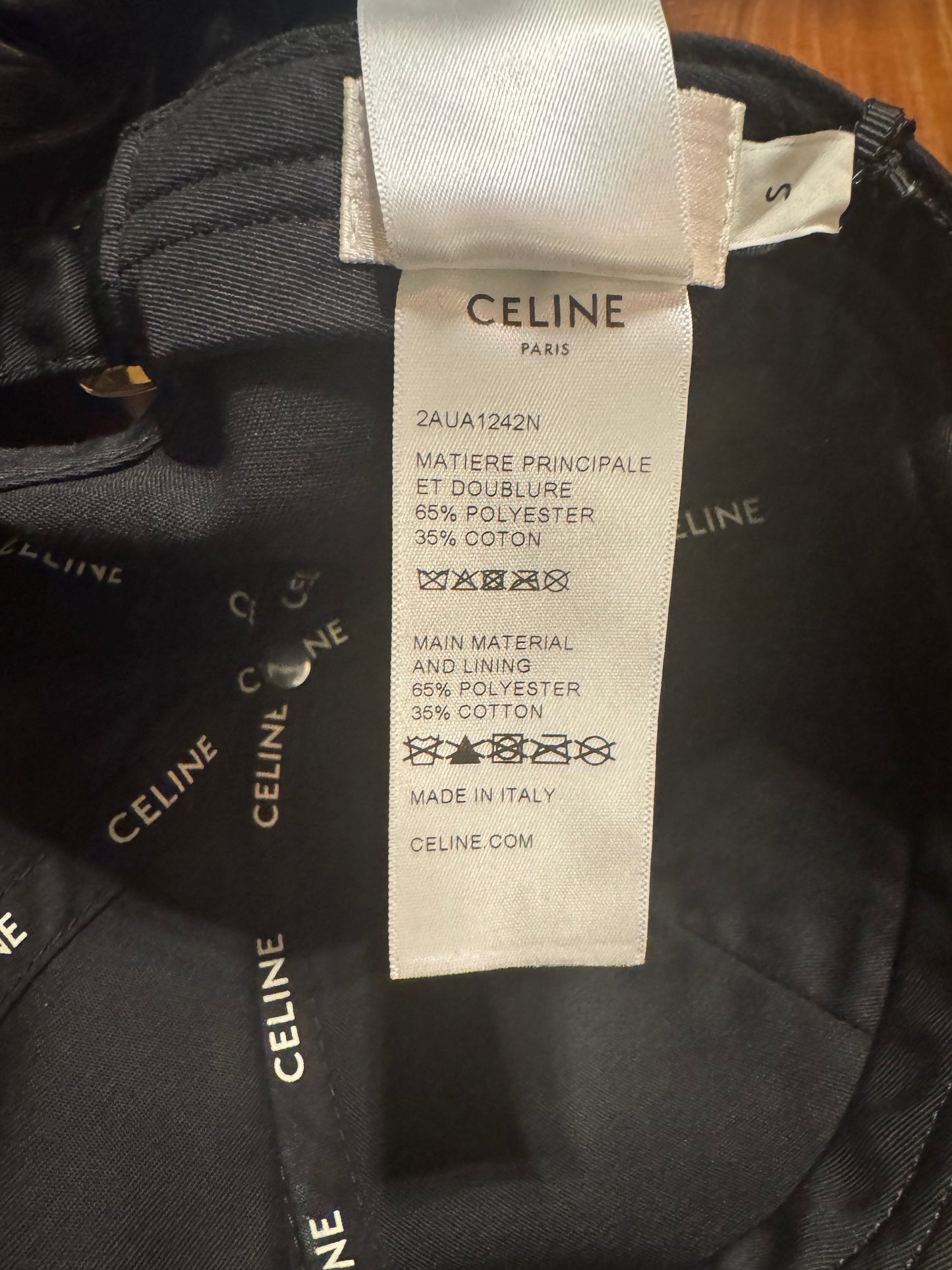 CELINE Paris black baseball cap size s adjustable