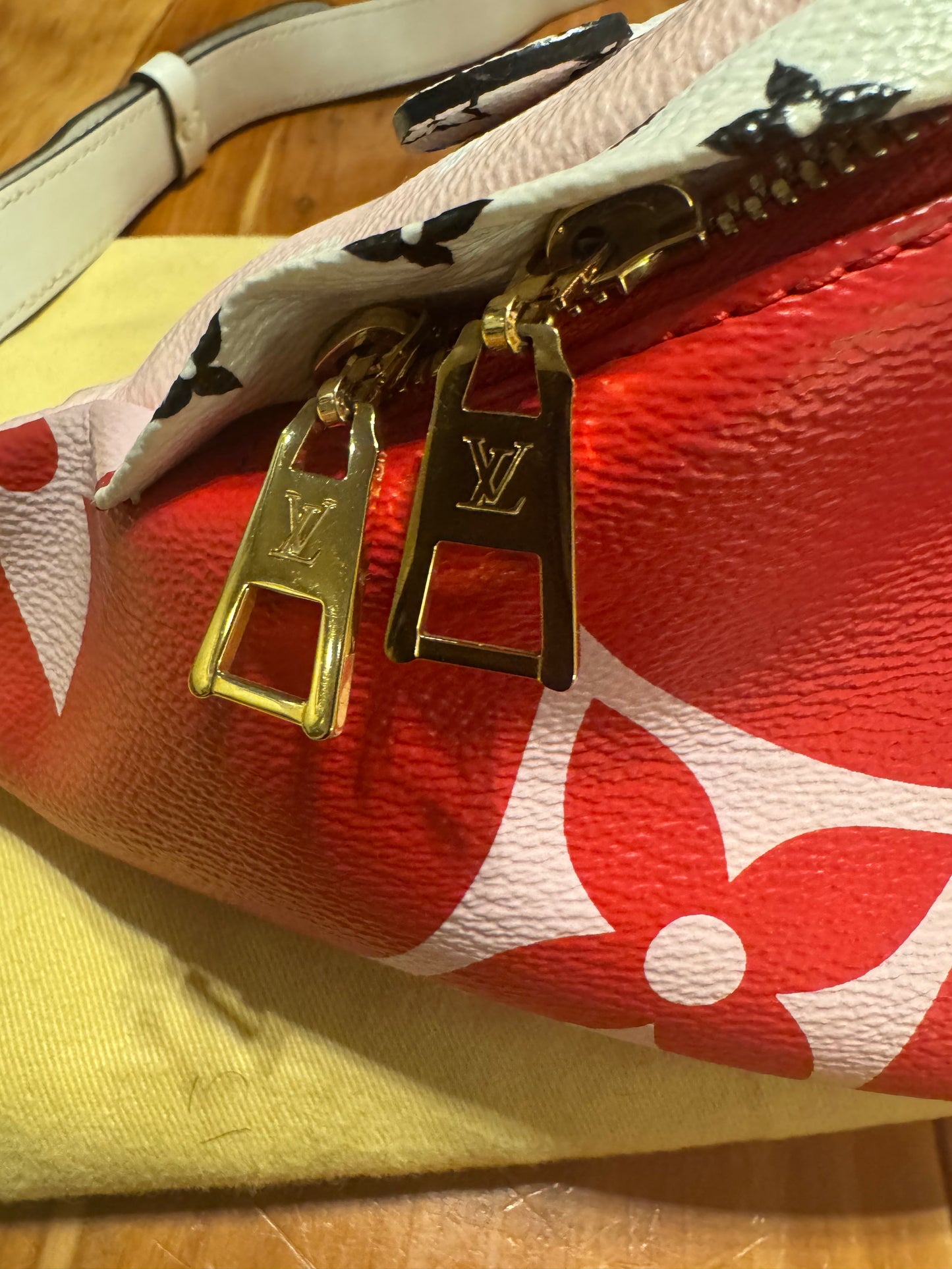 Louis Vuitton Monogram Giant Bumbag – Red/White (Dust Bag Included)