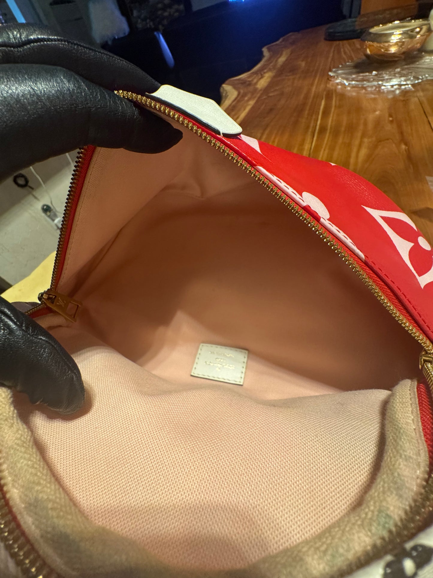 Louis Vuitton Monogram Giant Bumbag – Red/White (Dust Bag Included)