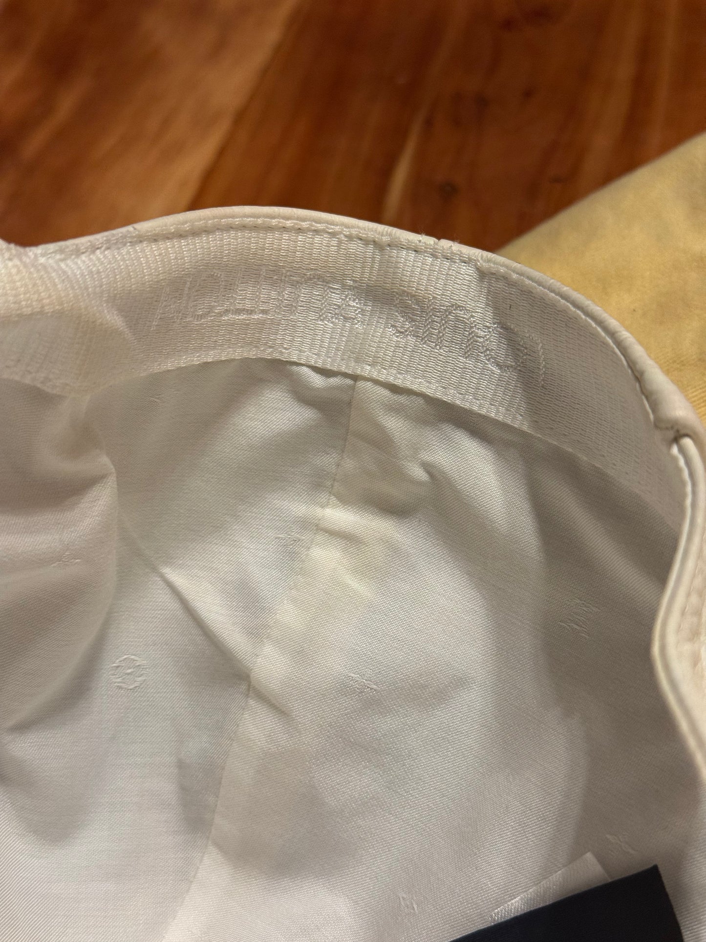 Louis Vuitton Embossed Monogram Leather Cap , Off-White