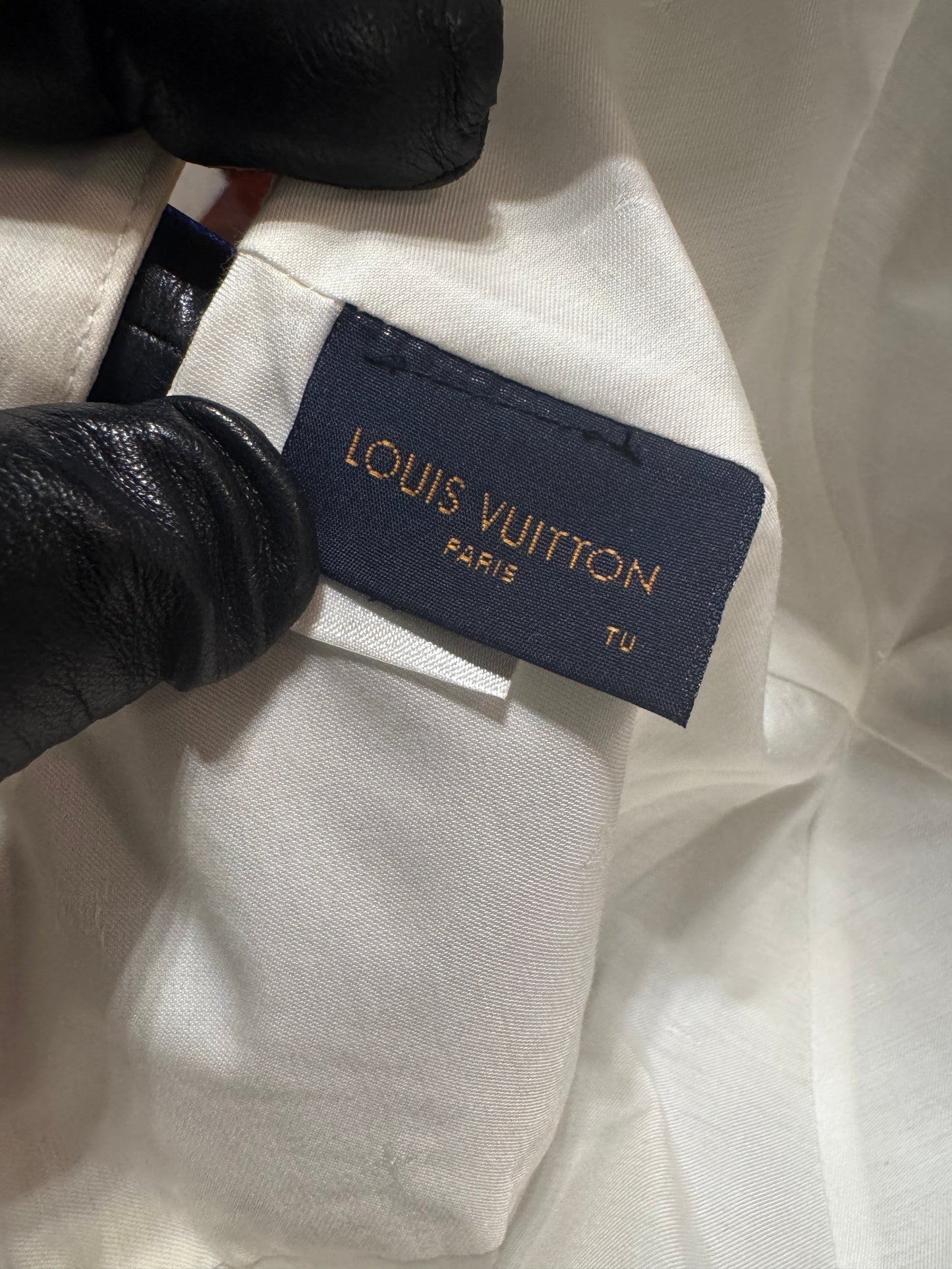 Louis Vuitton Embossed Monogram Leather Cap , Off-White