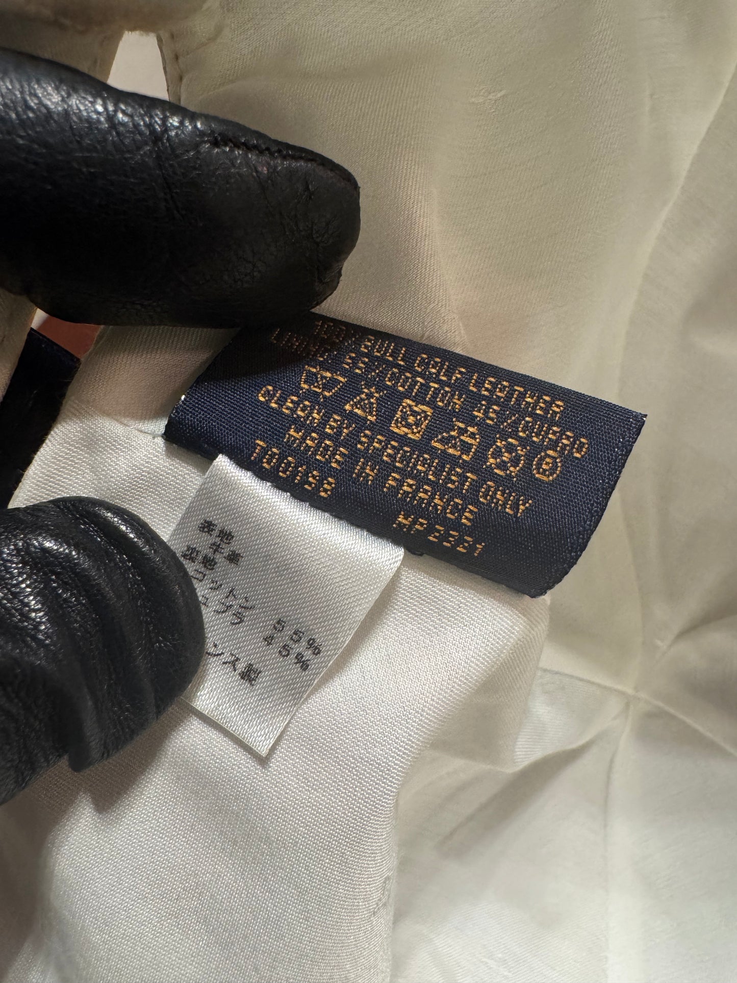 Louis Vuitton Embossed Monogram Leather Cap , Off-White