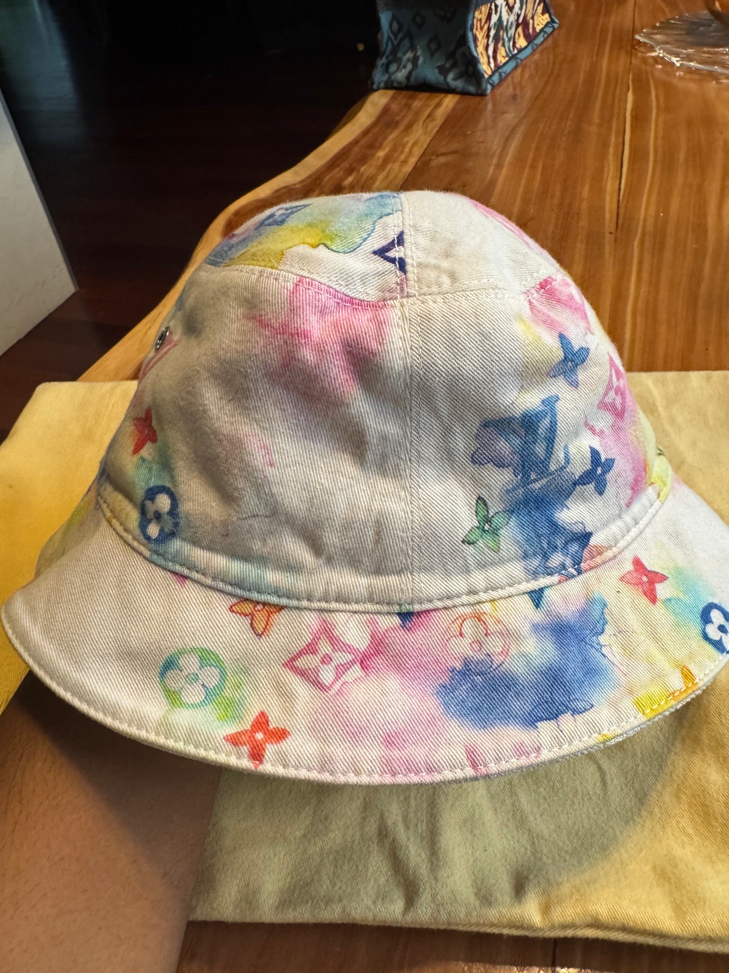 Louis Vuitton Watercolor Monogram Bucket Hat .