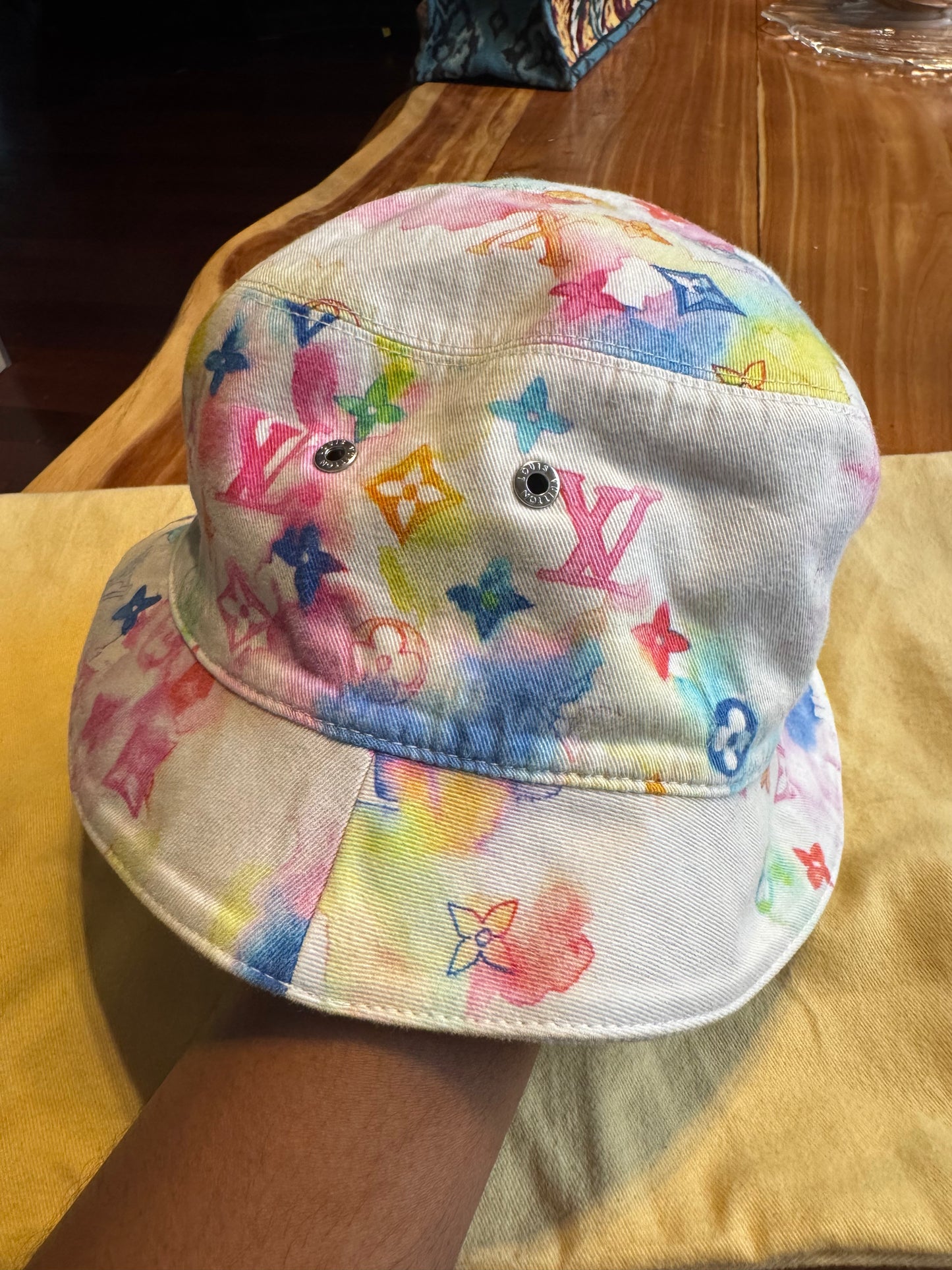Louis Vuitton Watercolor Monogram Bucket Hat .