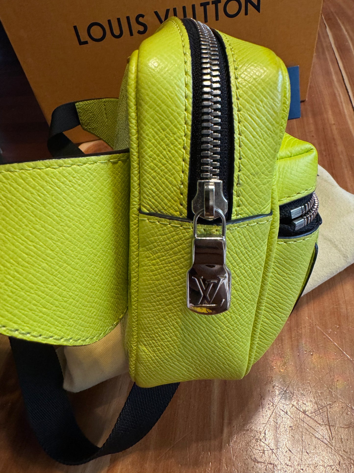 Louis Vuitton Outdoor Bumbag PM – Neon Yellow Monogram Eclipse – Unisex Crossbody
