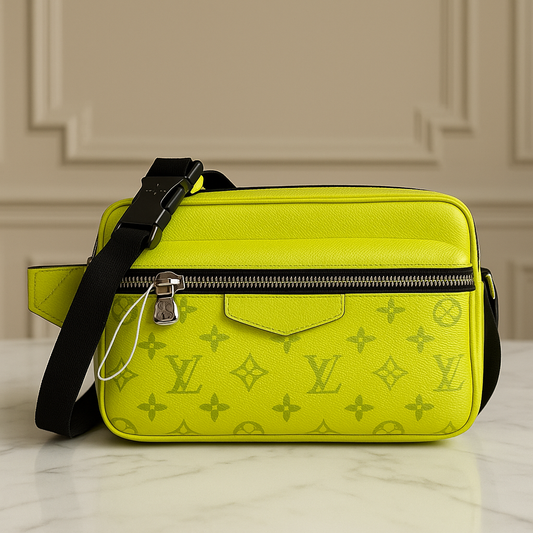 Louis Vuitton Outdoor Bumbag PM – Neon Yellow Monogram Eclipse – Unisex Crossbody
