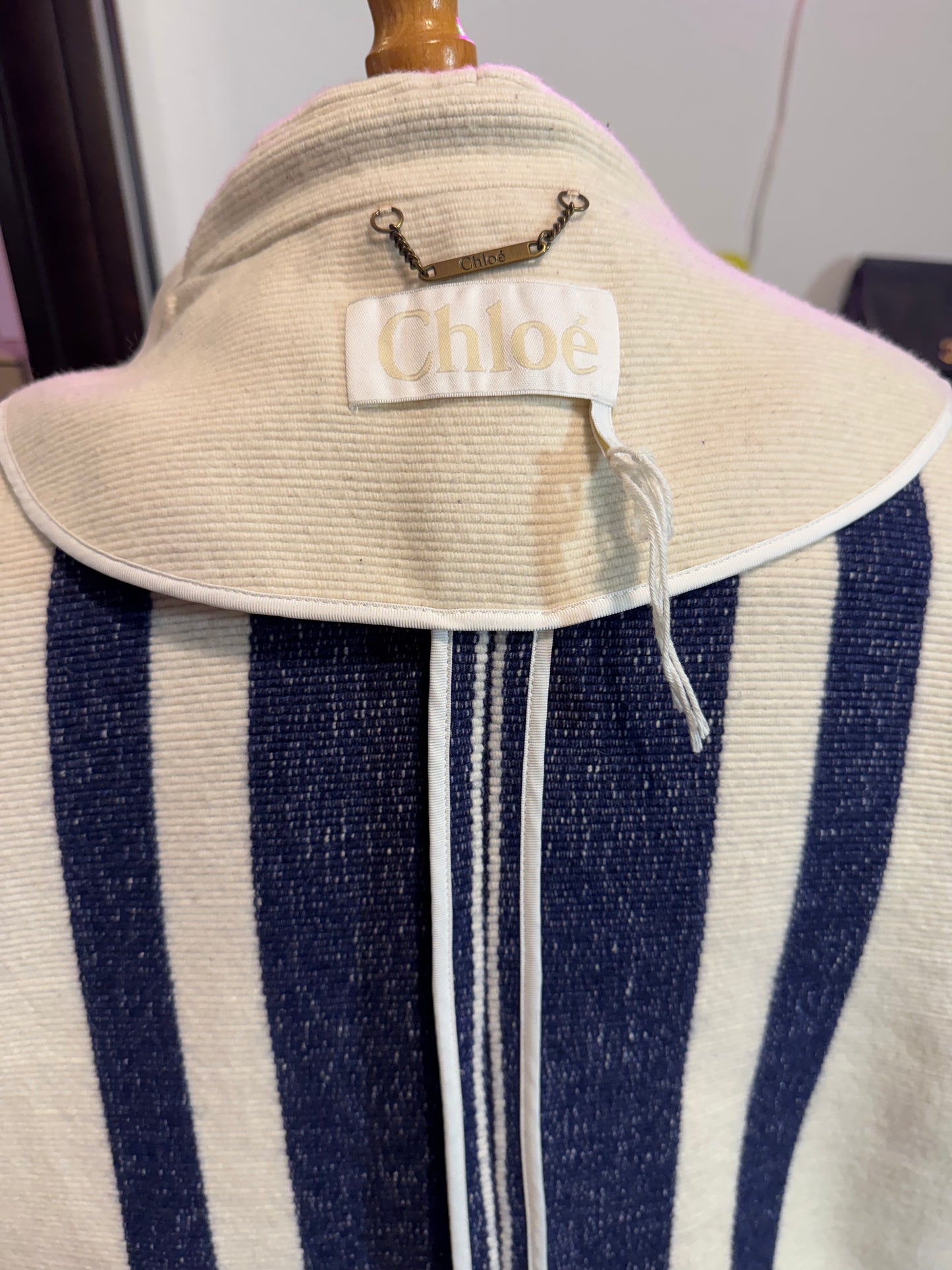 Chloé fringed wrap / shawl coat (cardigan-style)