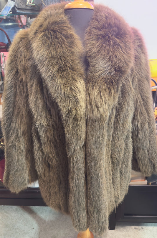 Chevareine fox fur coat