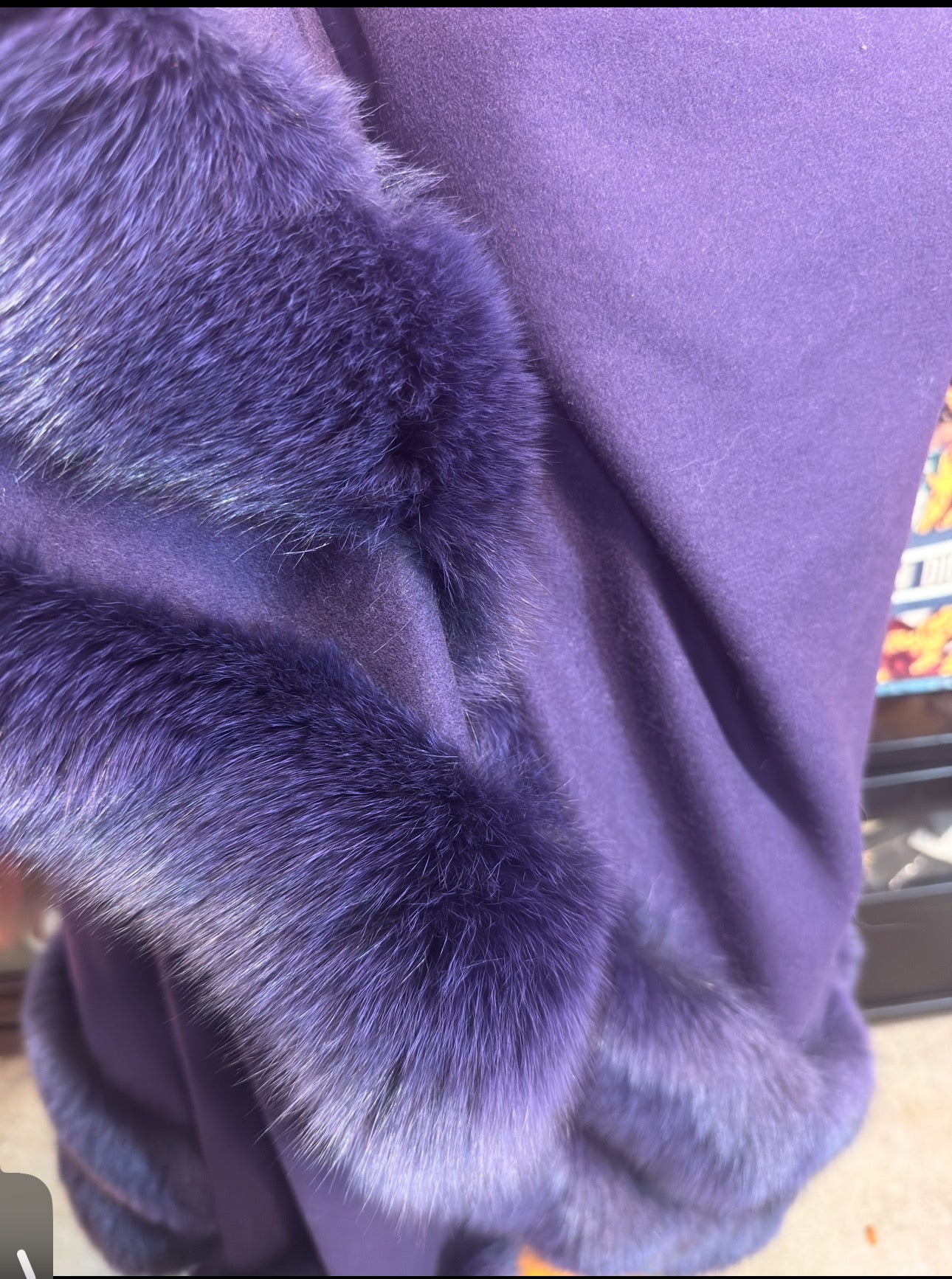 POLA AMIAN fox fur poncho