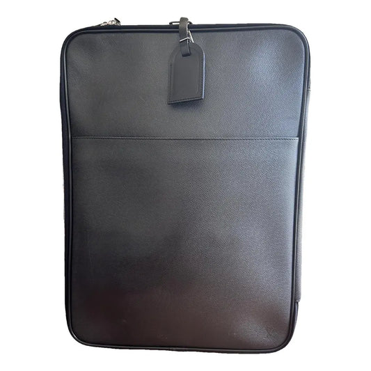 Black Leather Louis Vuitton Suitcase