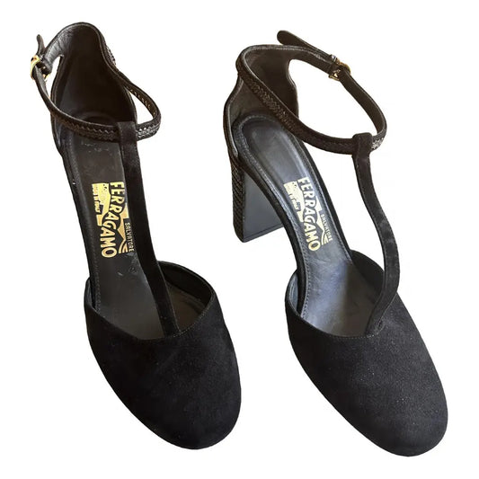 Black Salvatore Ferragamo Heels