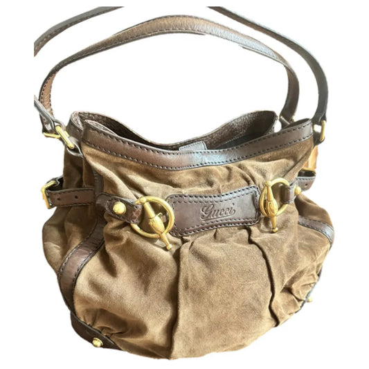 Suede Gucci Handbag