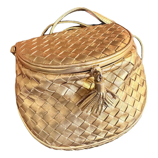 Gold Bottega Veneta Clutch Bag