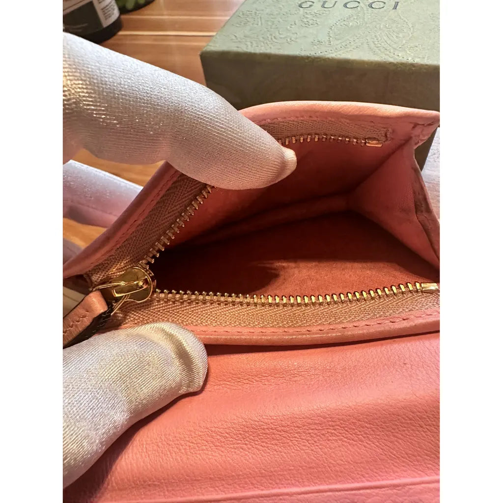 Pink Gucci Marmont Wallet